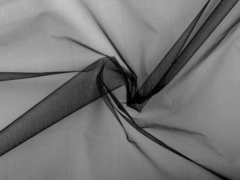 Organza Steif 21g Waschbar Schwarz