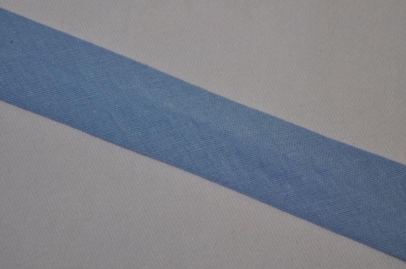 Schrägband gefalzt 30 mm hellblau