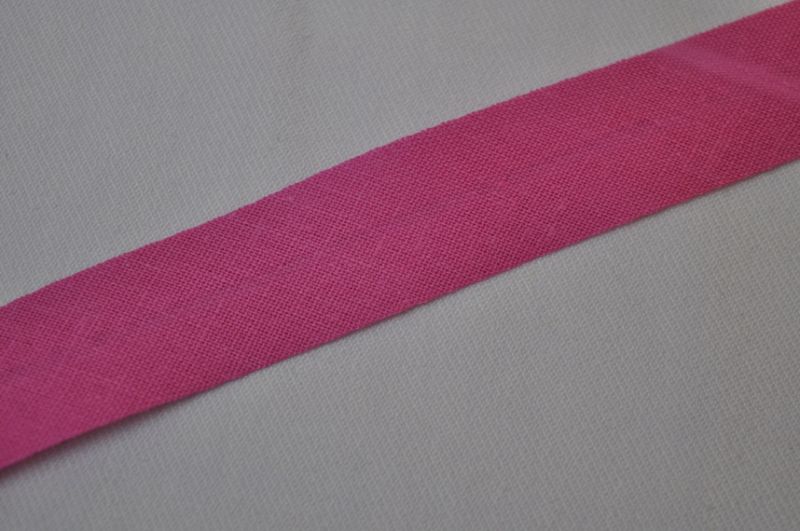 Schrägband gefalzt 20 mm rosa/pink