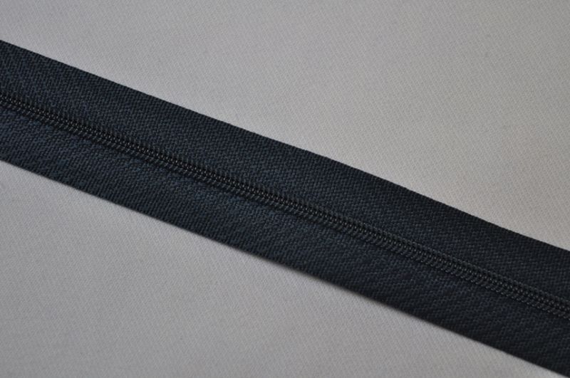 Endlosreißverschluss 3 mm grau/blau