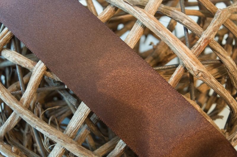 Satinband 40mm braun