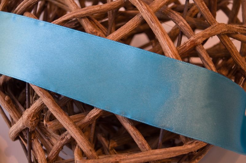 Satinband 50mm aqua