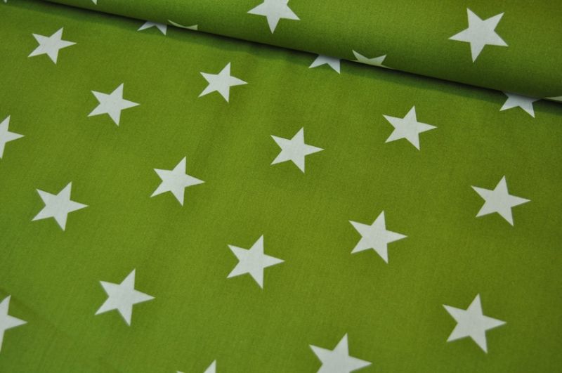 Baumwolle Stars by Poppy grasgrün