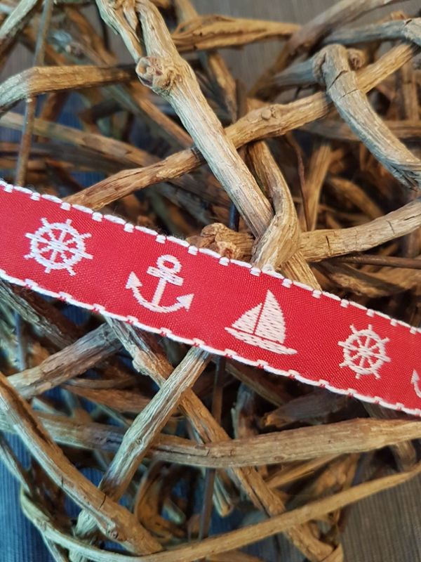 Jaquard Borte Maritim rot