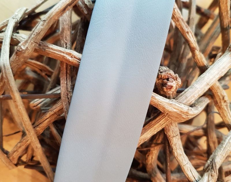 Schrägband Kunstleder 3 cm hellgrau