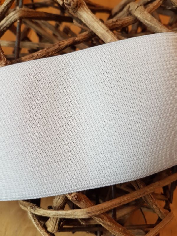 Gummiband 60 mm weiß