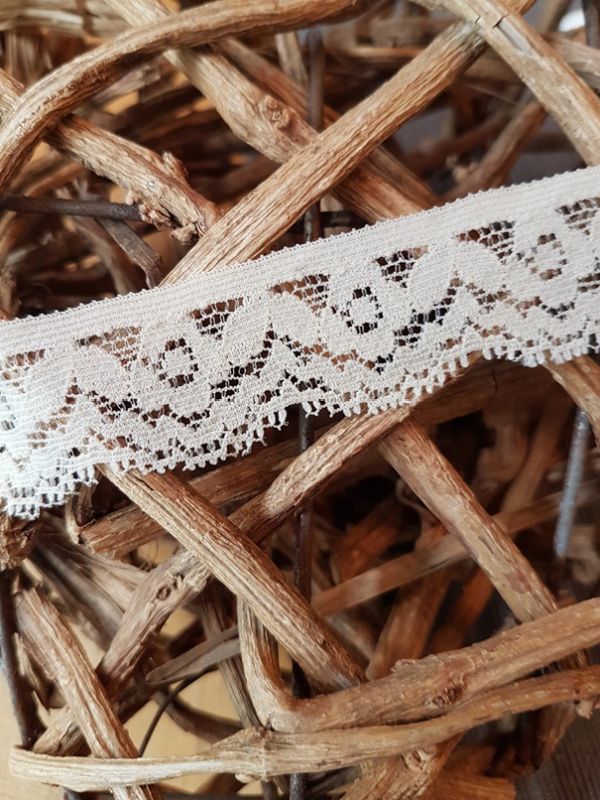 Elastische Spitze 20mm creme