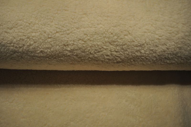 Baumwoll Teddy Plüsch ganz weich natur