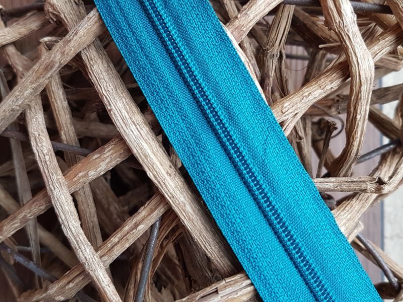 Endlosreißverschluss 3 mm Türkisblau