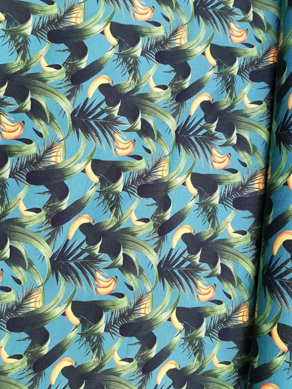 Jersey Megan Blue Bananen petrol