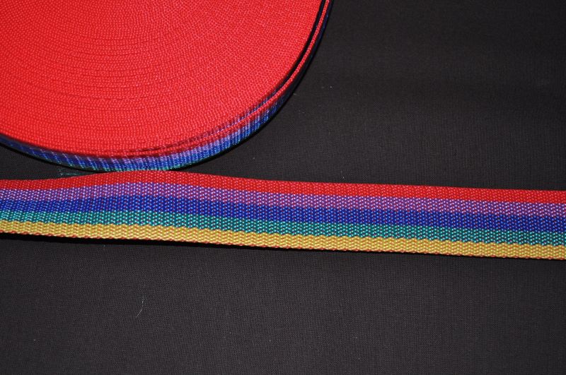Gurtband 30 mm regenbogen