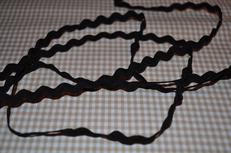 Zackenlitze 5mm schwarz