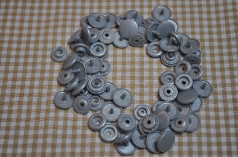 30 Baby Snaps T5 Farbe B45 Silver