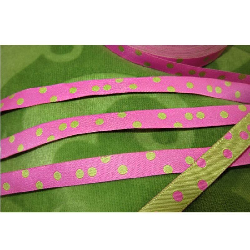 webband farbenmix punkte rosa-lime