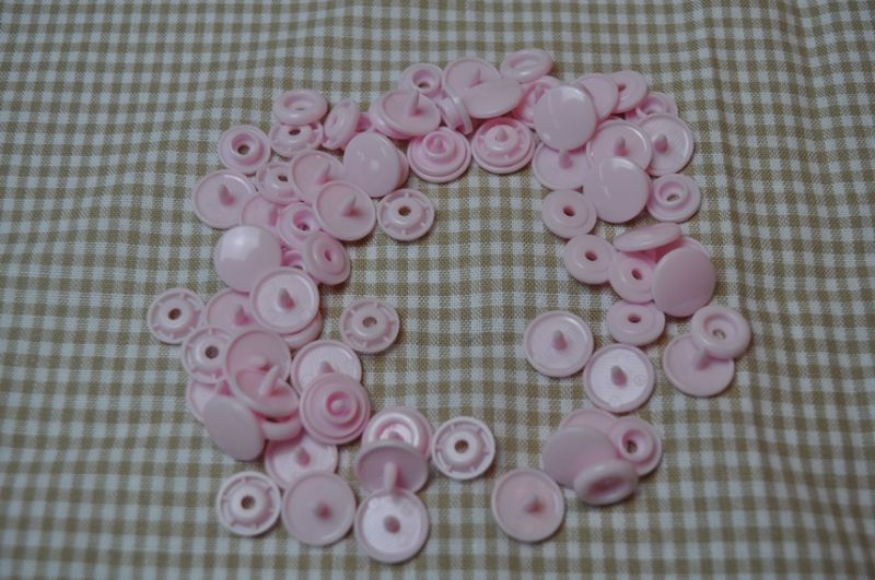 30 Baby Snaps T5 Farbe B72 babyrosa