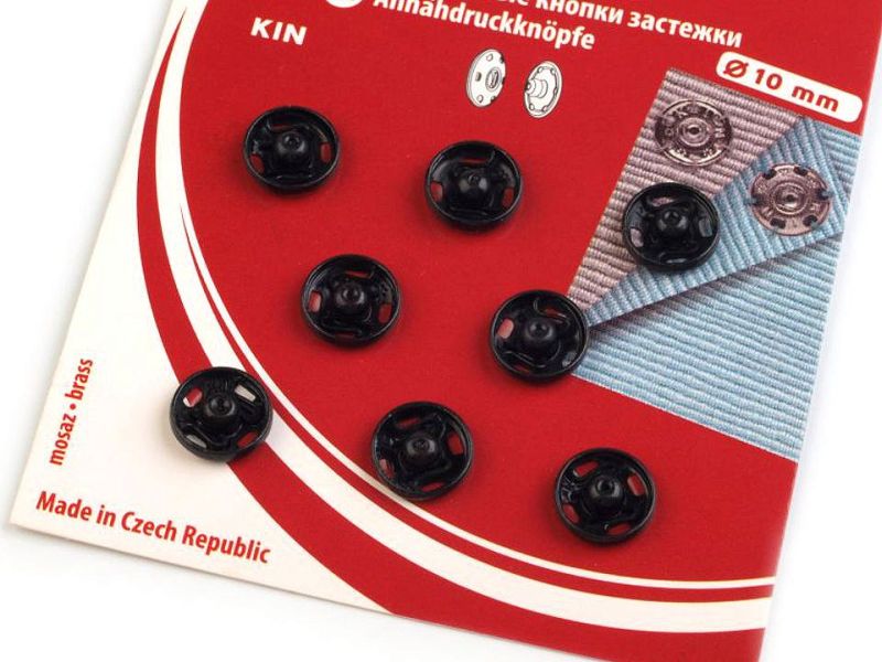 Druckknöpfe 10 mm schwarz