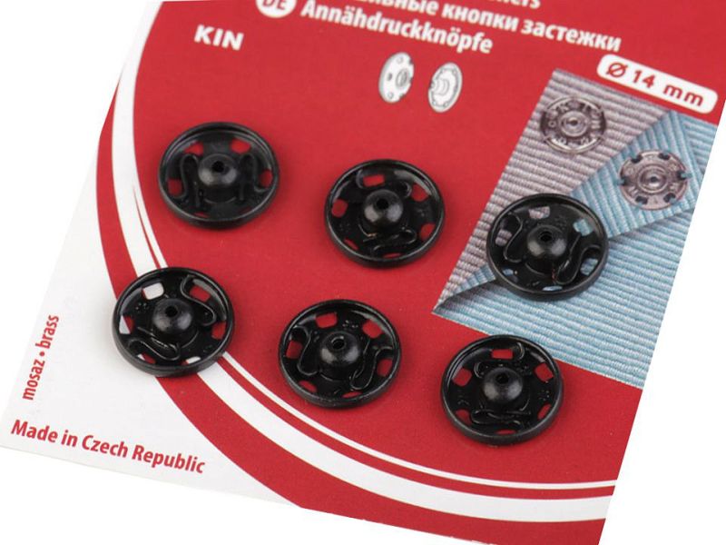 Druckknöpfe 14 mm schwarz