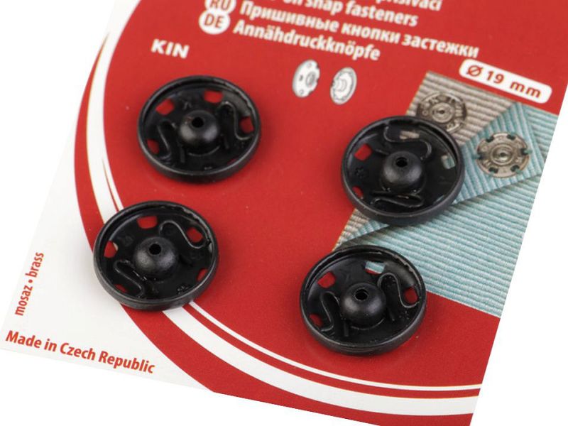 Druckknöpfe 19 mm schwarz