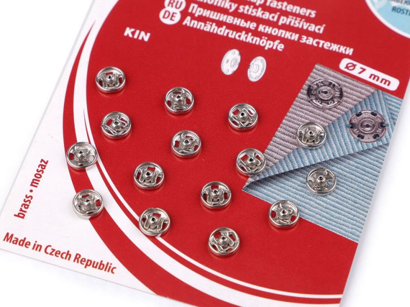 Druckknöpfe 7 mm silber