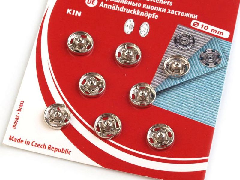 Druckknöpfe 10 mm silber