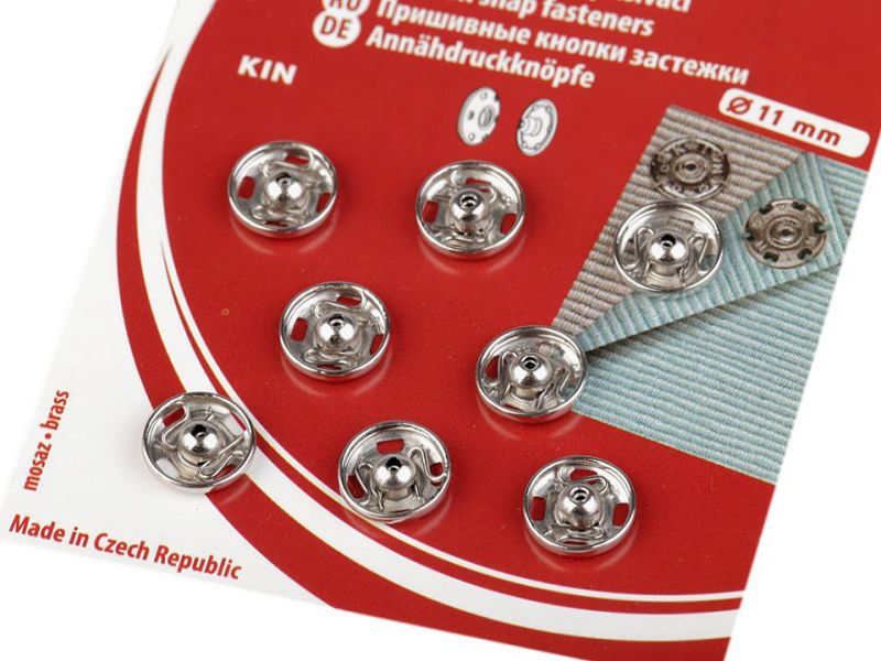 Druckknöpfe 11 mm silber