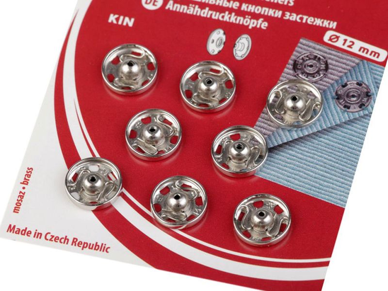 Druckknöpfe 12 mm silber