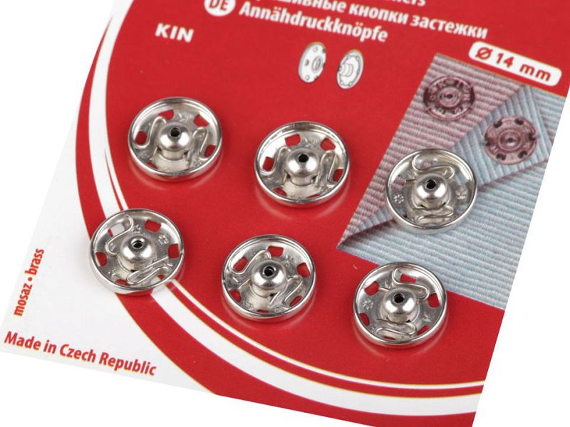 Druckknöpfe 14 mm silber