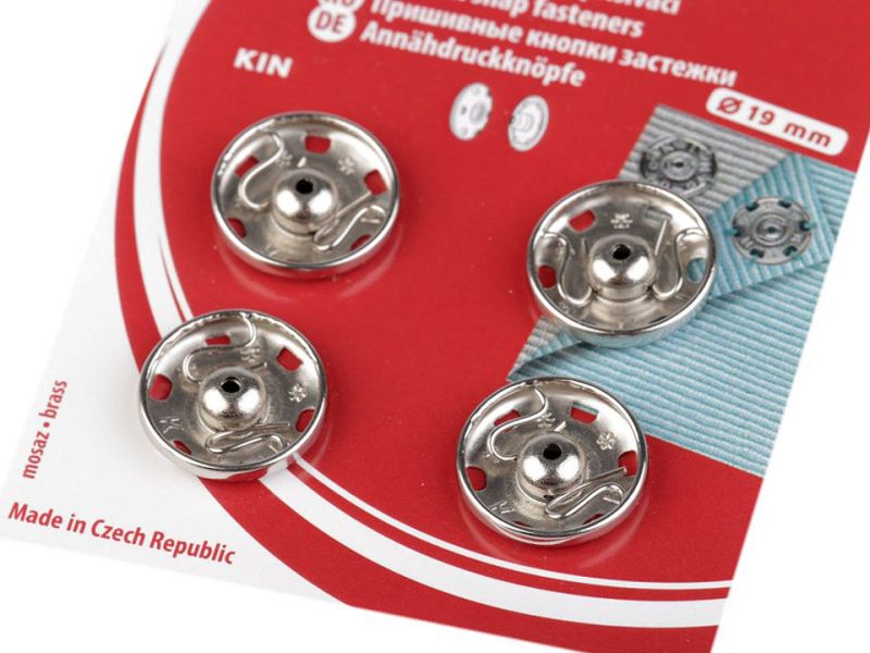 Druckknöpfe 19 mm silber