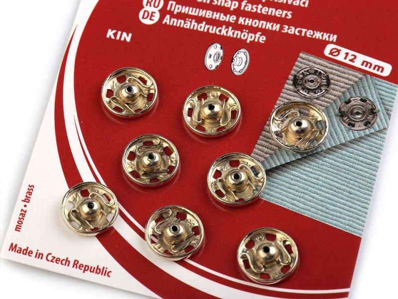 Druckknöpfe 12 mm gold