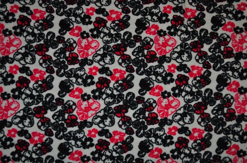 Jersey venice blumen pink/schwarz by poppy