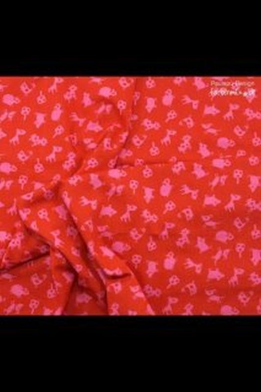 Farbenmix püdorf  Baumwolle rot