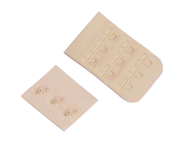 BH-Verschluß 40 mm 3 Reihig Creme