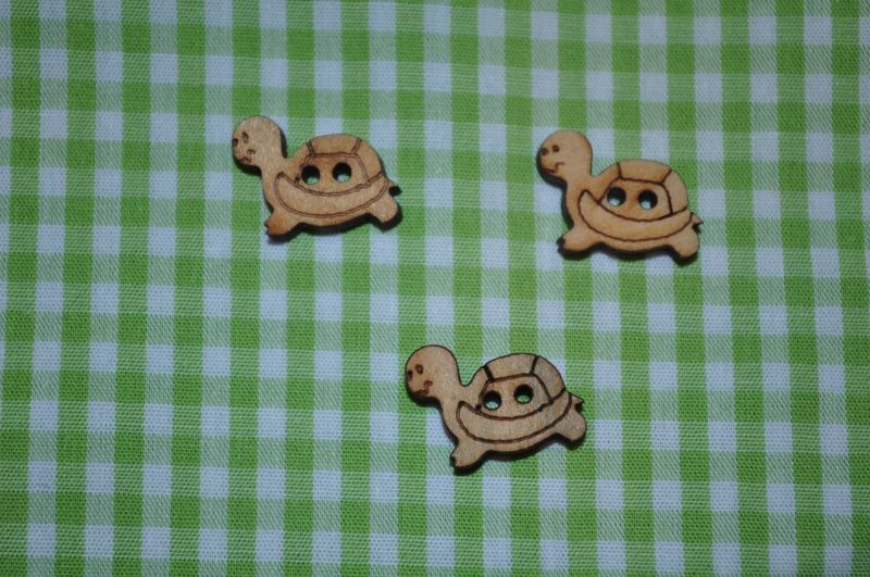 Knopf Schildkröte Holz