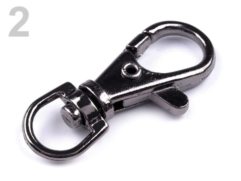 Karabinerhaken 10 mm hematit