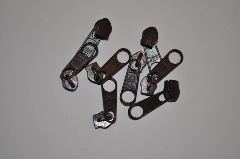 Schieber/Zipper 5 mm Reißverschluss dunkelbraun