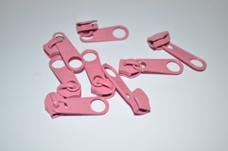 Schieber/Zipper 5 mm Reißverschluss altrosa