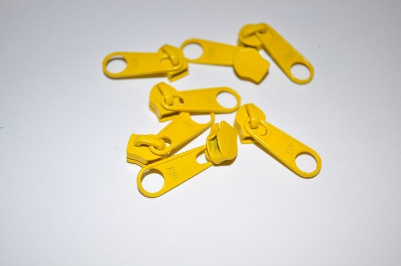 Schieber/Zipper 5 mm Reißverschluss gelb