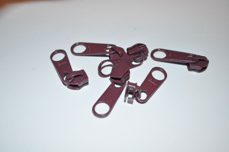 Schieber/Zipper 5 mm Reißverschluss burgund