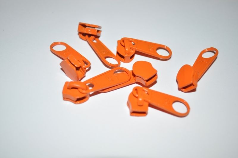 Schieber/Zipper 5 mm Reißverschluss orange