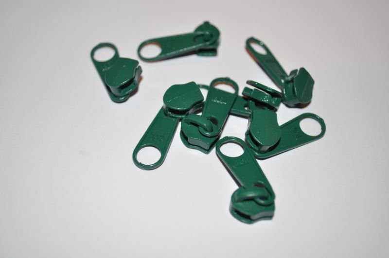 Schieber/Zipper 5 mm Reißverschluss waldgrün