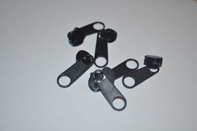 Schieber/Zipper 5 mm Reißverschluss schwarz