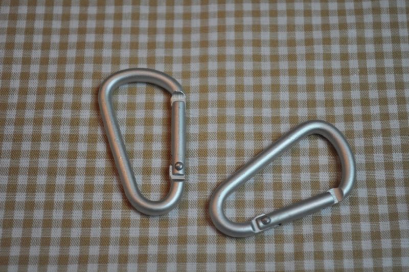 Karabinerhaken 25 x 45 mm Silber