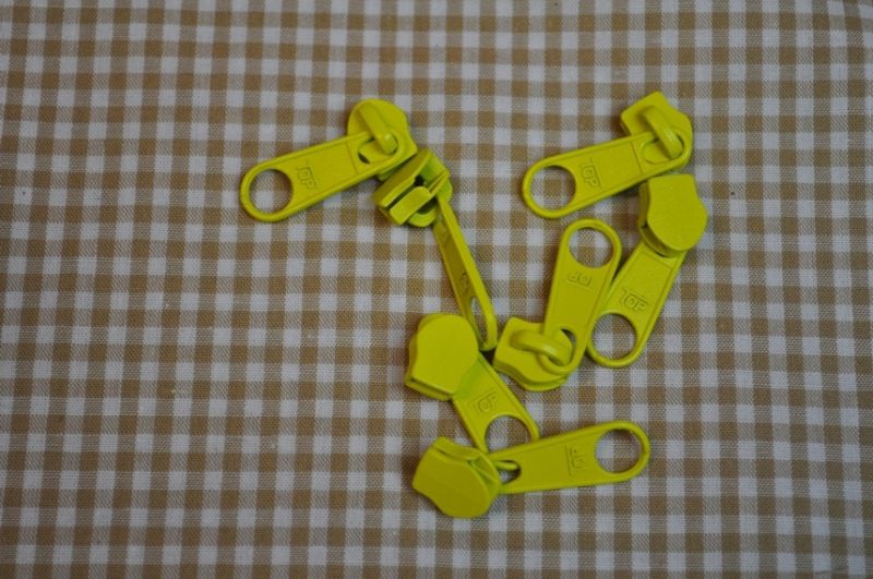 Schieber/Zipper 5 mm Reißverschluss Hellgelb