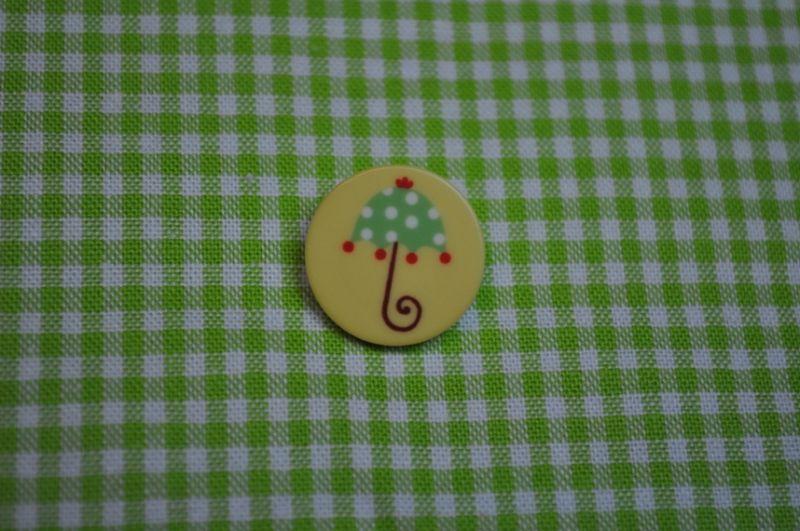 Knopf Tante Ema Regenschirm Gelb