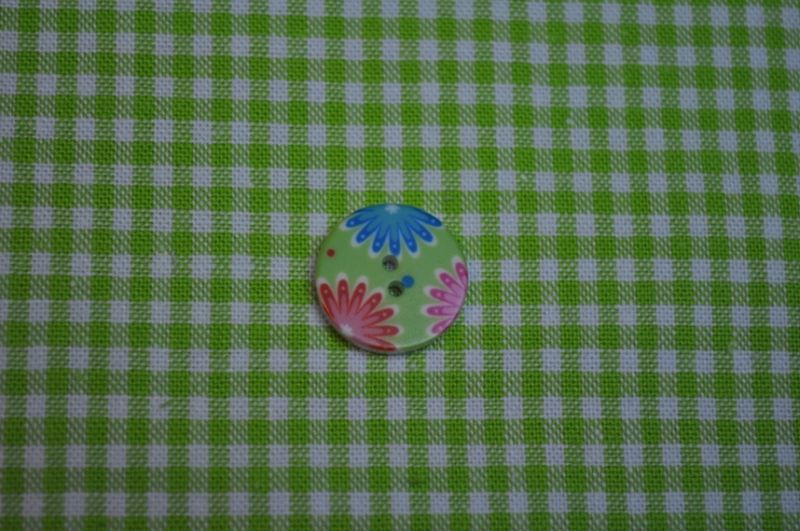 Knopf Tante Ema Blumenwiese Grün