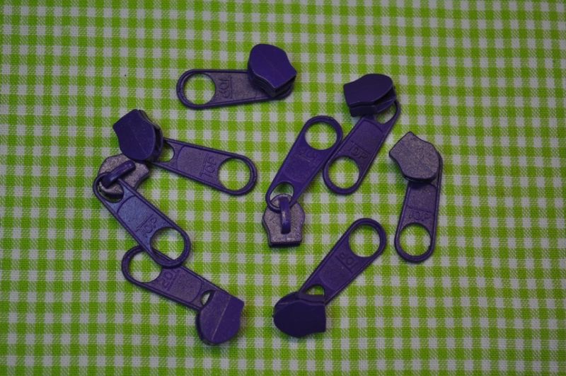 Schieber/Zipper 5 mm Reißverschluss lila