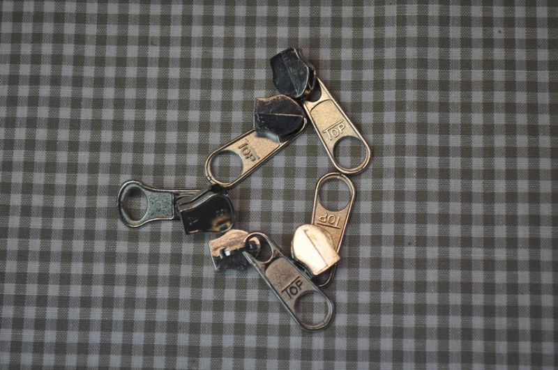 Schieber/Zipper 5 mm Reißverschluss Gold