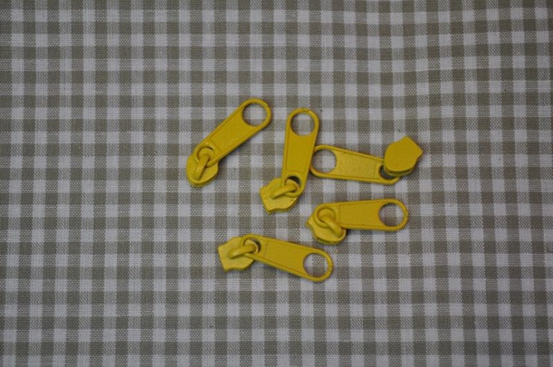 Schieber/Zipper 3 mm Reißverschluss gelb