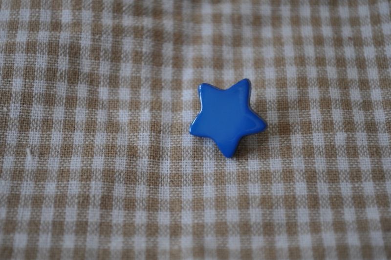 Knopf 15mm Stern blau