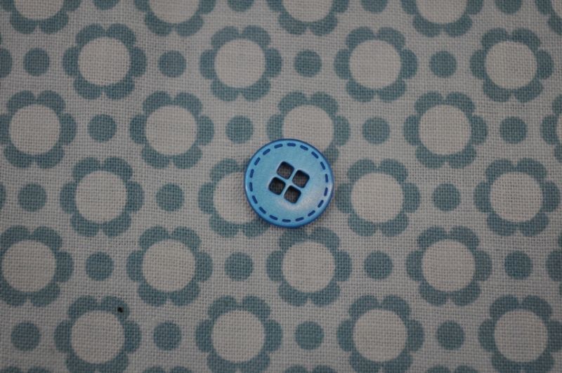 Knopf 12mm 4-Loch blau